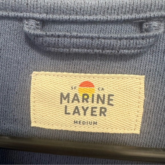 Marine Layer Boucle Sweatshirt Long Sleeve Crew Neck Size Medium - Picture 3 of 5